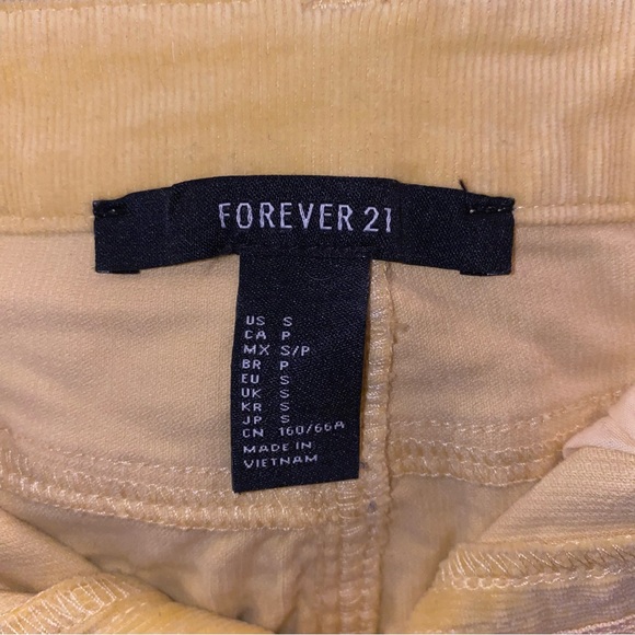 Forever 21 Yellow Corduroy Mini Skirt - Picture 3 of 3